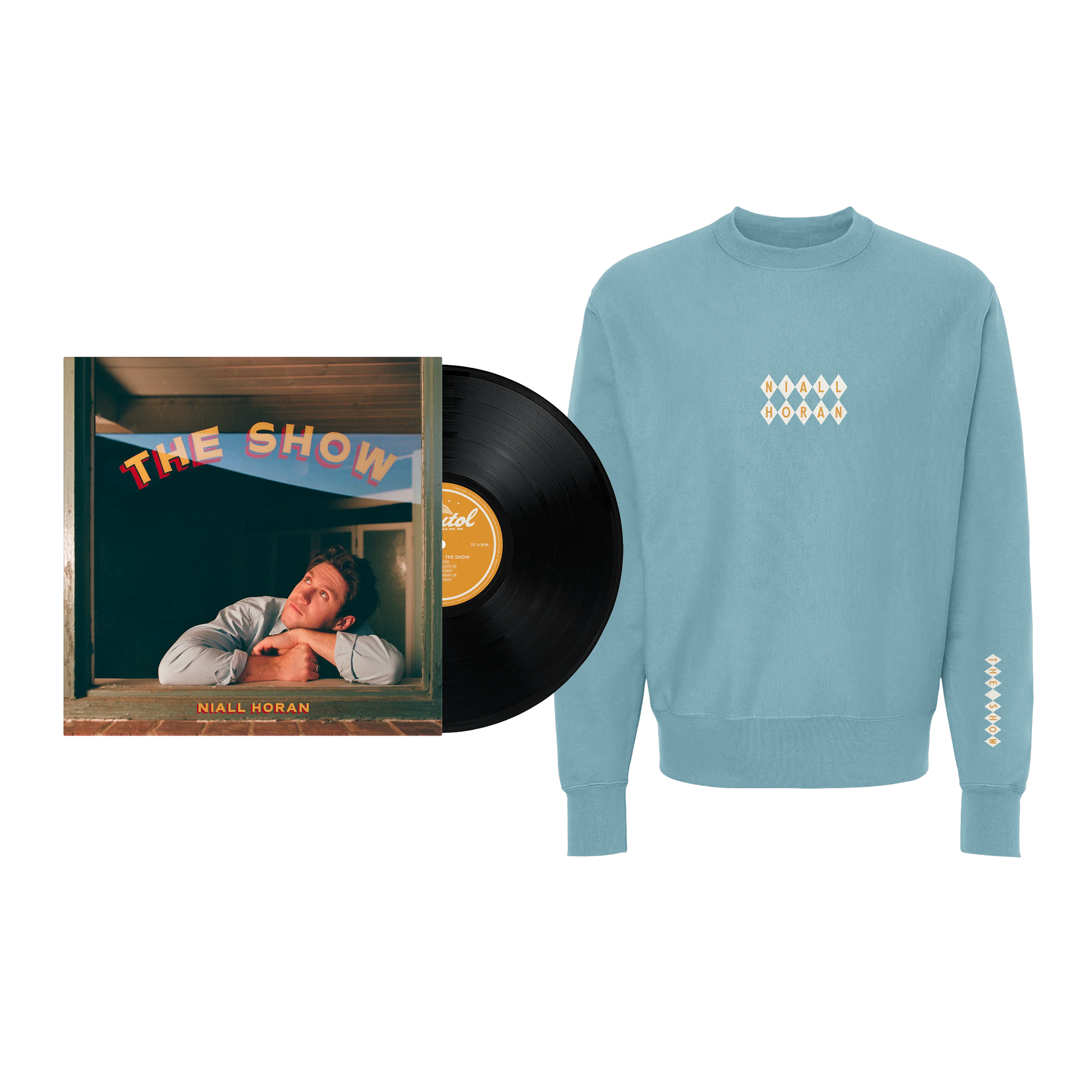 Niall Horan The Show - LP + Diamond Crewneck International Bundle Diamond Crewneck + Standard Vinyl Bundle 301485